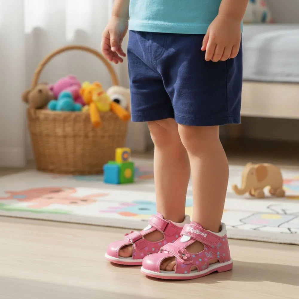 Sandales bébé fille premiers pas | Confort doux & maintien sécurisé