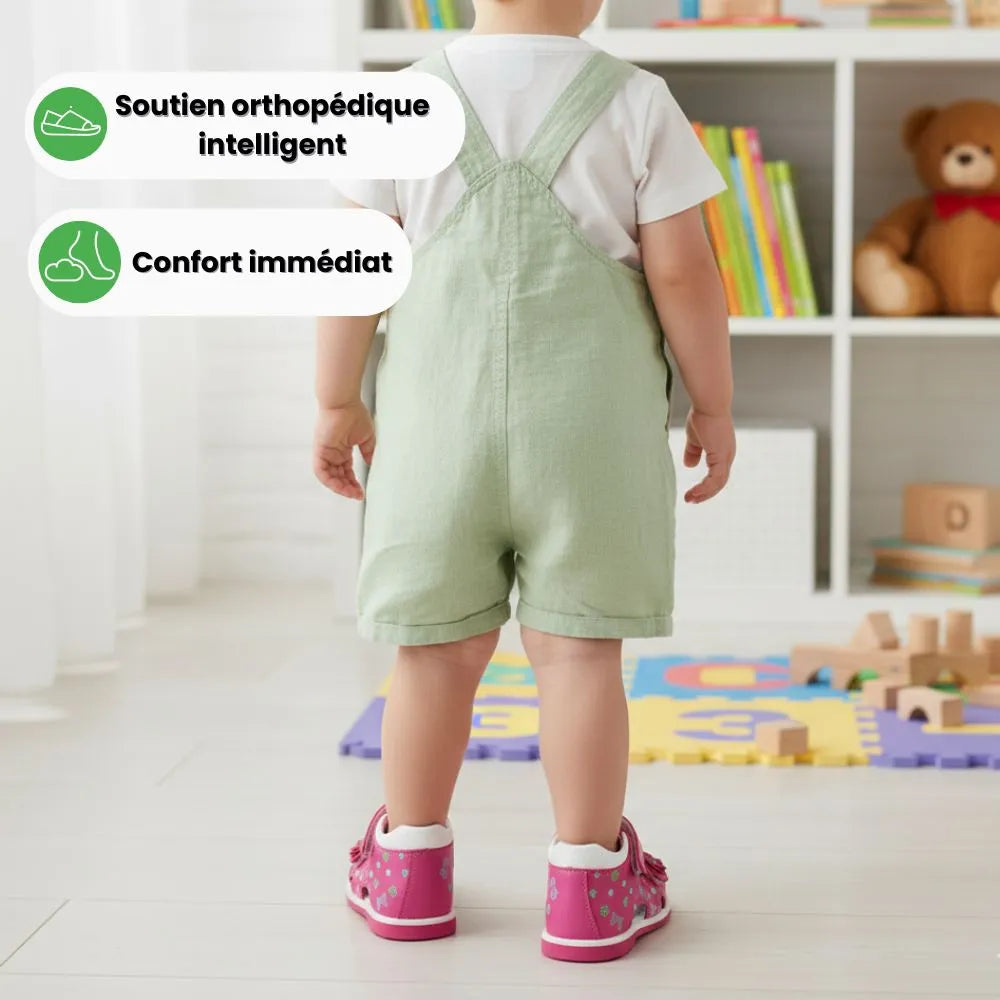 Sandales bébé fille premiers pas | Confort doux & maintien sécurisé