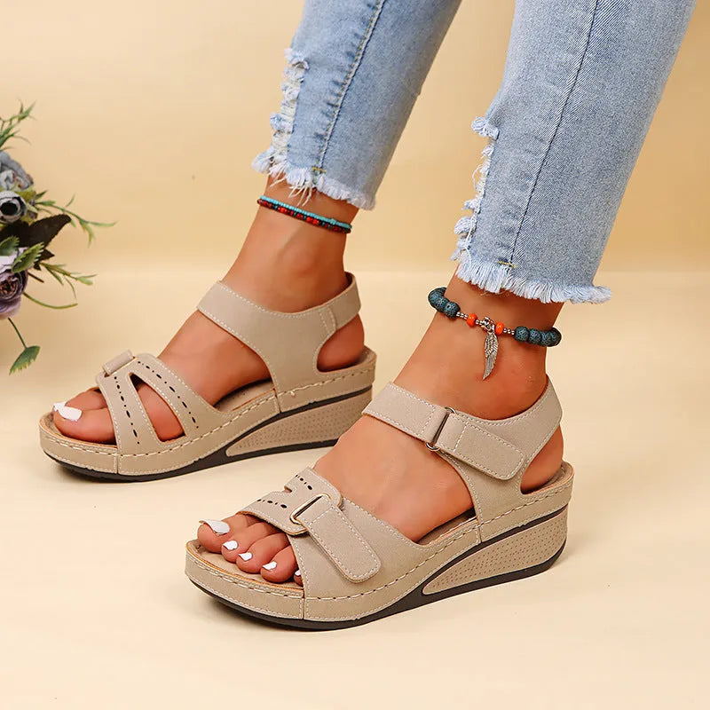 Sandale compensée orthopédique – Confort ultime & style irrésistible
