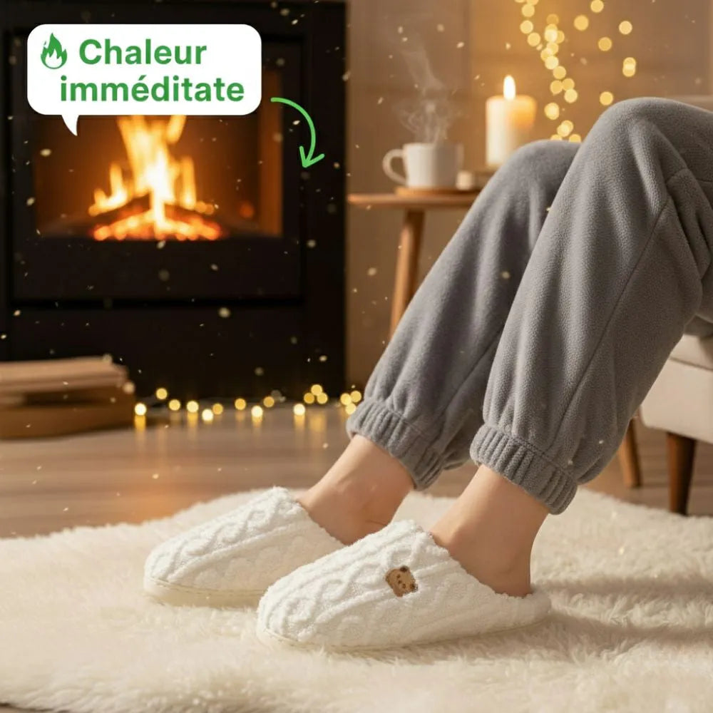Pantoufle hiver femme | Confort cocooning & chaleur douce