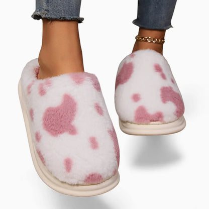 Chausson vache femme | Chaleur, confort cocooning & semelle antidérapante