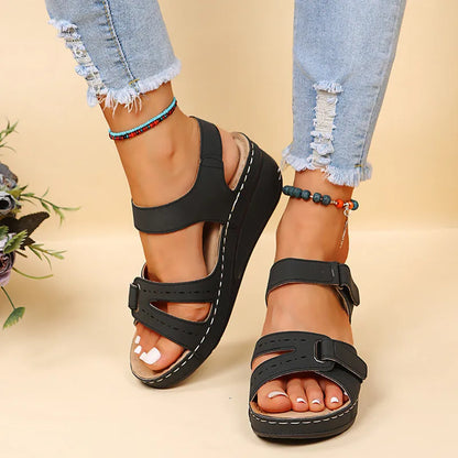 Sandale compensée orthopédique – Confort ultime & style irrésistible