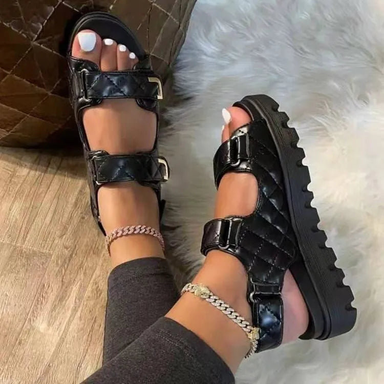 Sandales femme velcro : Confort optimal et style irrésistible
