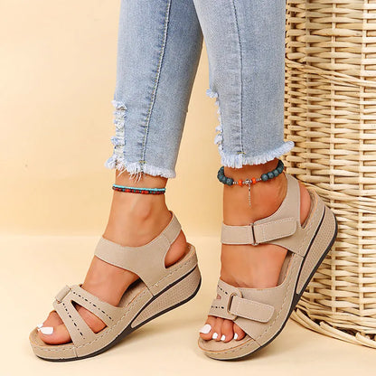 Sandale compensée orthopédique – Confort ultime & style irrésistible